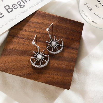 Aretes Sol y Luna con Diamantes - Image 9