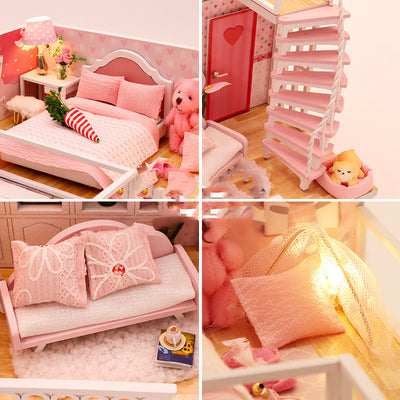 Casita de Felicidad Estable - Casa de Muñecas Miniatura Armada a Mano en Madera - Image 3
