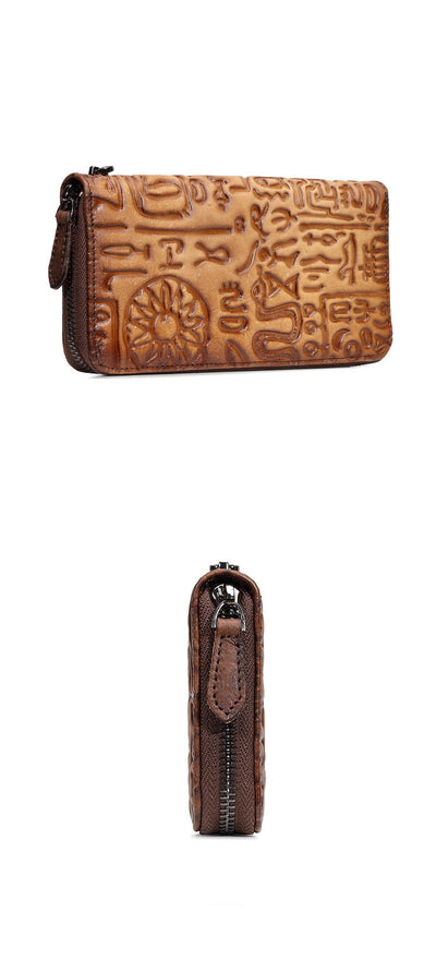 Cartera Clutch Oracle de Cuero Vintage para Mujer - Image 17