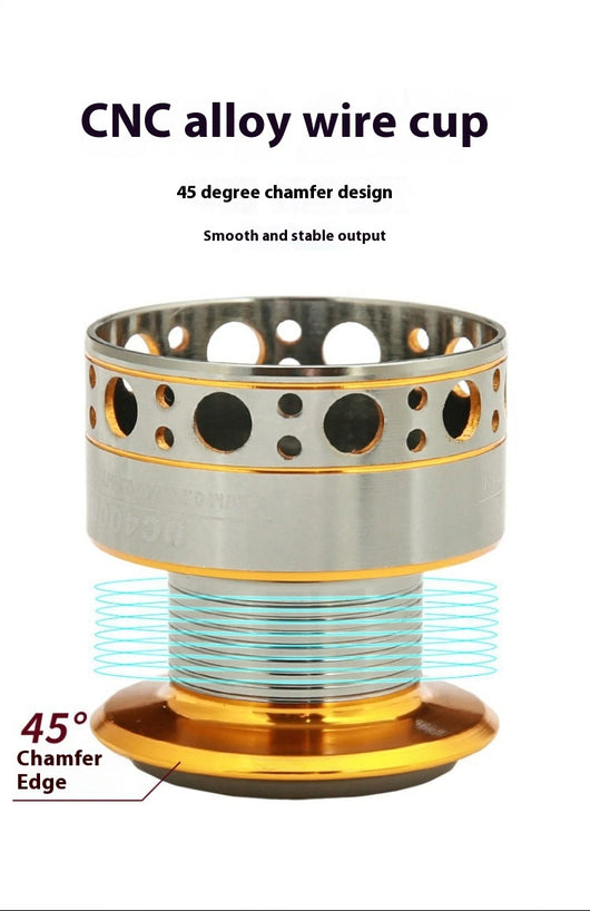 Carrete de Pesca Metálico DC - Rueda de Aluminio Resistente - Image 40