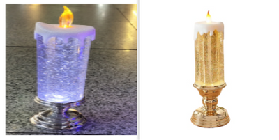Vela LED Recargable con Cambio de Color y Brillo Glitter - Decoración Resistente al Agua - Image 33