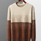 Suéter Casual Hombre Cuello Redondo Degradado Jacquard