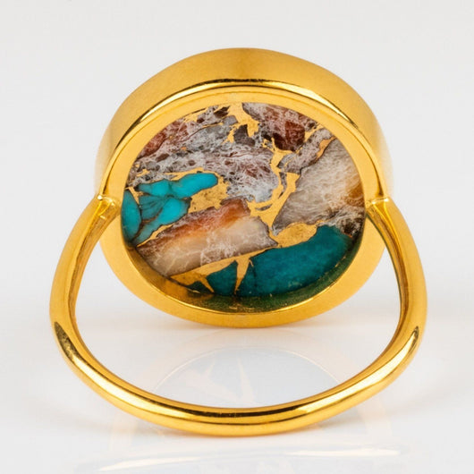 Anillo Vintage Dorado con Gemas Melange - Image 5