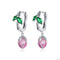 Conjunto de brincos e colar Bud Flower Stamen