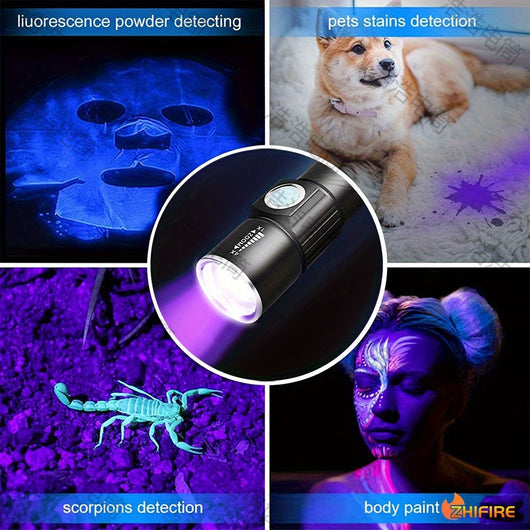 Linterna UV Portátil con Luz Negra - Detector de Fluorescencia y Autenticación - Image 5