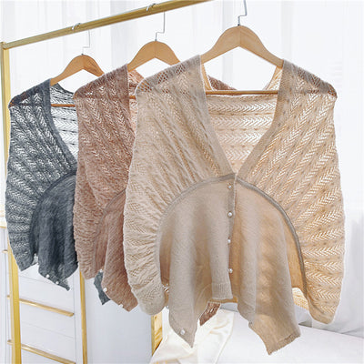Cardigan de Punto Liso para Mujer - Abrigo Cálido de Hombros - Image 15