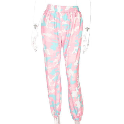 Pantalones Cargo Camuflaje Mujer - Joggers Holgados Cintura Alta Elásticos - Image 2