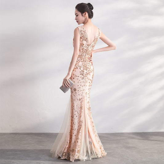 Vestido Largo Cola de Pez Elegante - Image 2