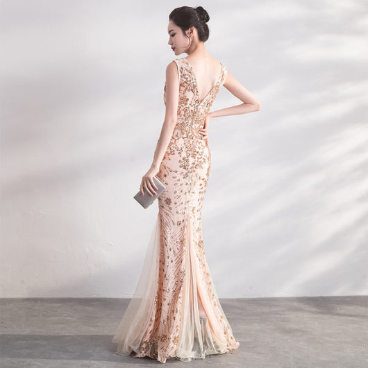 Vestido Largo Cola de Pez Elegante - Image 2