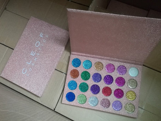 Paleta de Sombras CLEOF 24 Tonos Brillo y Shimmer