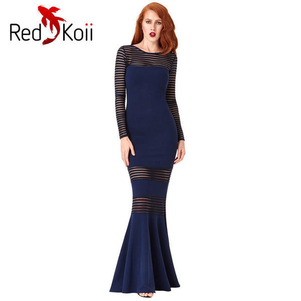 Vestido Sirena Rayas Elegante Efecto Perspectiva