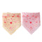 Pañuelo Triangular de Algodón con Estampado de Rosa