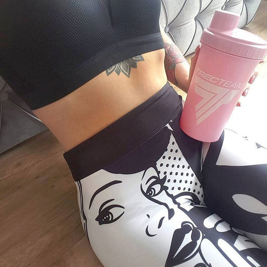 Leggings de Yoga Elásticos Digital Love con Estampado Moderno - Image 3