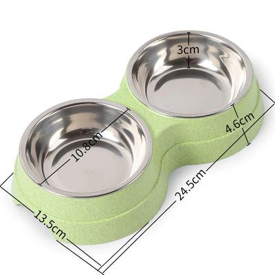 Comedero Doble Acero Inoxidable para Perros y Gatos - Bebedero Dual Mascotas - Image 10