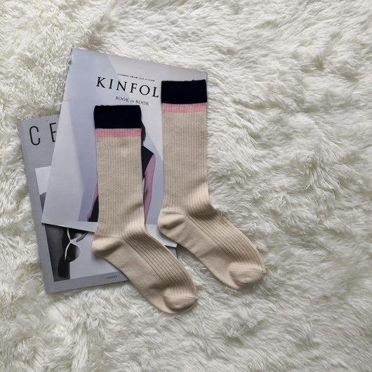 Calcetines Japoneses Retro Lindos con Diseño a Juego de Colores y Textura Mullida - Image 4