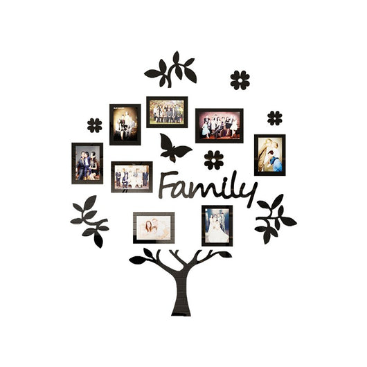 Vinilo Decorativo Árbol 3D con Marcos de Fotos - Image 2