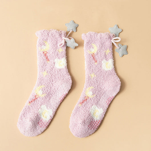 Calcetines Térmicos Gruesos para Mujer Estilo Coreano con Forro Polar - Image 6