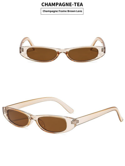 Yellow retro small frame sunglasses with translucent frames and matching yellow lenses on a white background. - Image 18