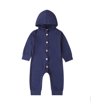 Jumpsuit Hoodie de Color Sólido - Image 6