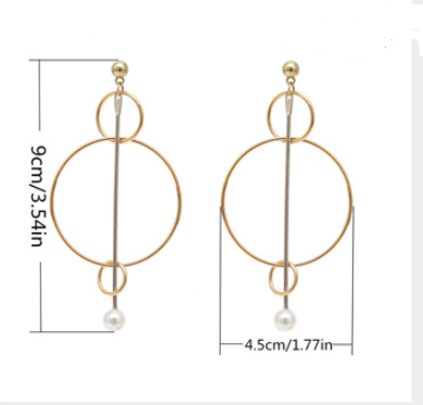 Aretes Geométricos Dorados y Plateados - Diseño Moderno Trendy - Image 8