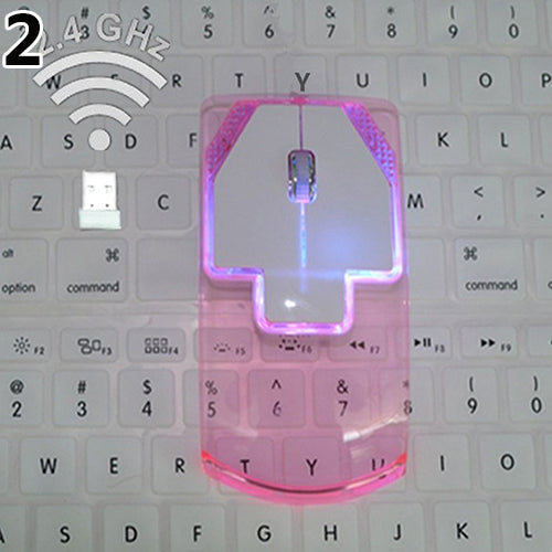 Ratón Inalámbrico Ultrafino Transparente 2.4GHz con Luz Luminosa para PC y Laptop - Image 7