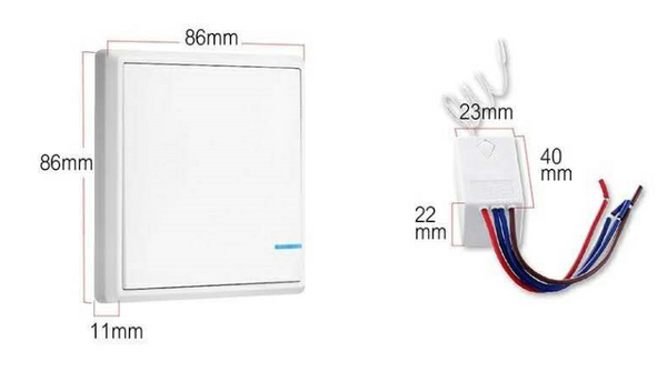 Panel de Control Remoto Inalámbrico 220V sin Cables - Domótica Inteligente