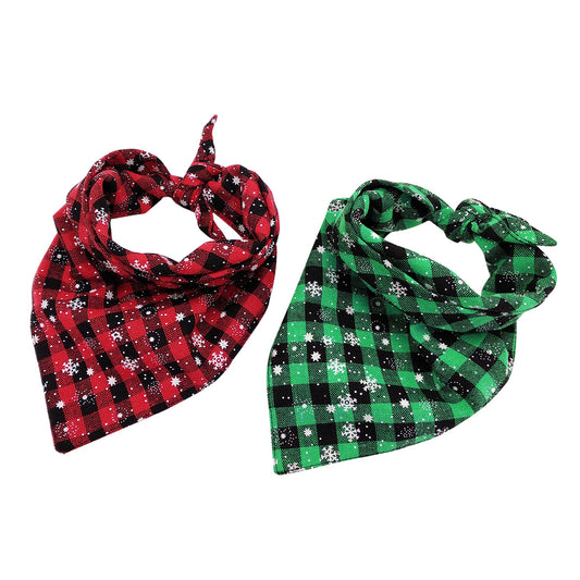 Pañuelo Triangular Navideño para Perros - Absorbente de Saliva