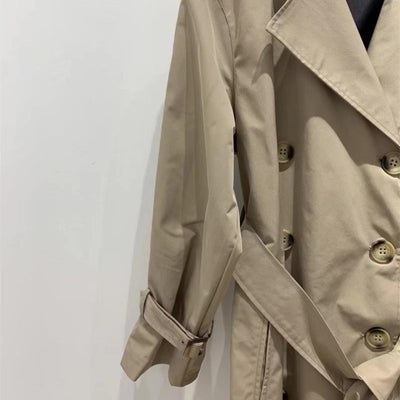 Abrigo Trench Vintage Cruzado para Mujer - Largo Sobre la Rodilla - Image 6