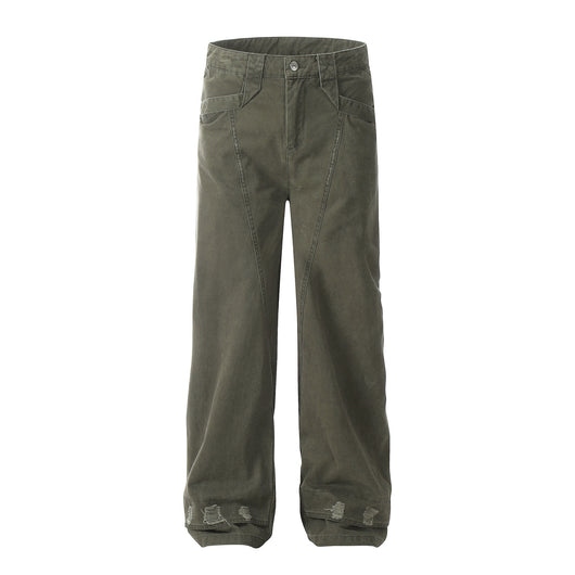 Pantalones Casuales de Trabajo Desgastado para Mujer - Image 6