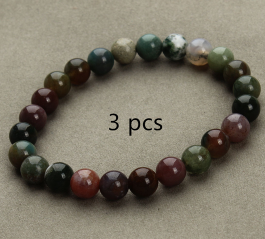 Pulsera de Cuentas de Aventurina Azul - Piedra Arenisca Redonda - Image 8
