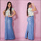 Falda Larga Denim Slim Efecto Adelgazante para Mujer