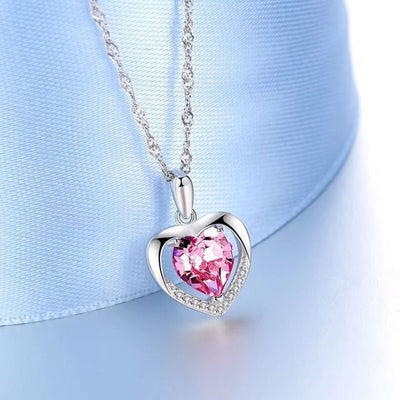 Collar de Plata de Ley 925 Colgante Corazón Coreano - Image 3
