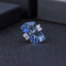 Sterling Plateado Inlaid Special-shaped Natural Color Treasure Ring Azul US5