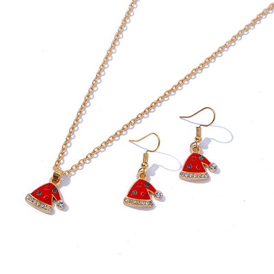 Conjunto de Collar y Aretes Navideños con Diseño Goteo Creativo - Image 7