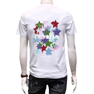 Camiseta Retro de Algodón para Hombre Talla Grande Verano - Image 5