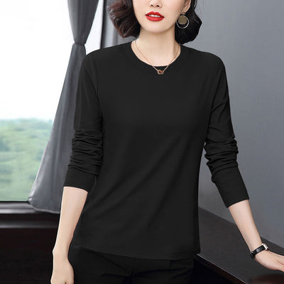 Blusa Manga Larga Suelta para Mujer Madura - Camiseta Base Versátil - Image 9