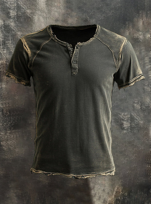 Camiseta Vintage Desgastada de Algodón para Hombre - Image 7