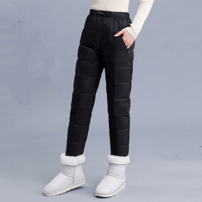 Pantalones Térmicos de Plumón para Mujer - Cintura Alta Blanco - Image 9