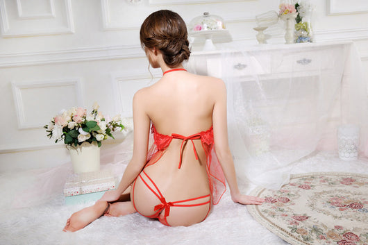 Conjunto de Lencería Sensual Transparente con Encaje - Image 4