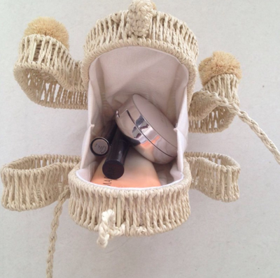 Bolsa de Playa Cactus con Pompón - Bolso de Hombro Casual Pequeño - Image 5