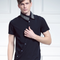 Camisa con Cuello Oblicuo y Bordado Irregular