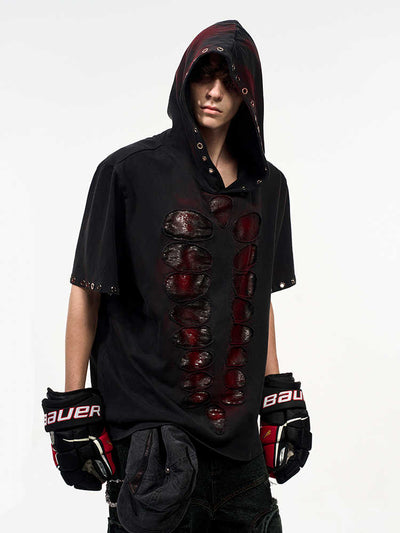 Camiseta Holgada para Hombre con Capucha y Lentejuelas - Image 3