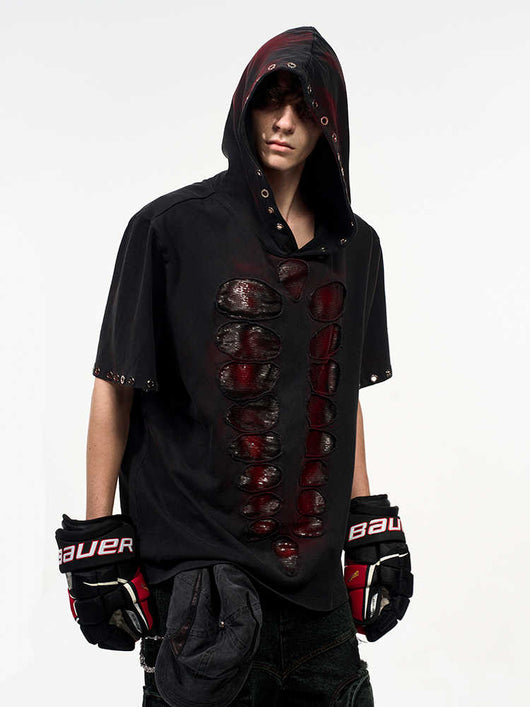 Camiseta Holgada para Hombre con Capucha y Lentejuelas - Image 3