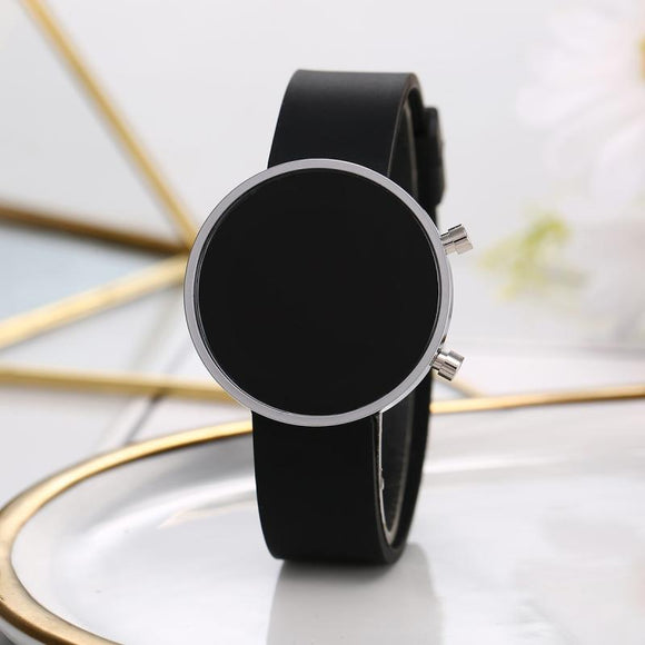 Reloj Digital LED Redondo Fashion Casual con Metal