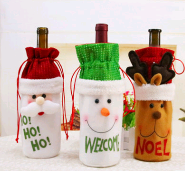 Juego de Botellas Decorativas Navideñas para Vino y Champagne - Image 12