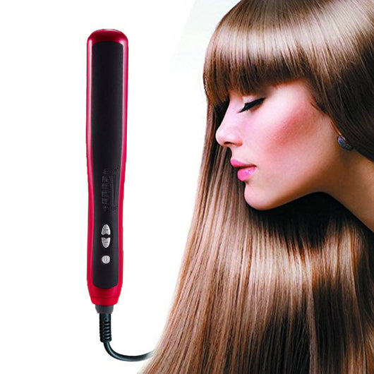 Plancha de Cabello Rojo con Control Automático de Temperatura