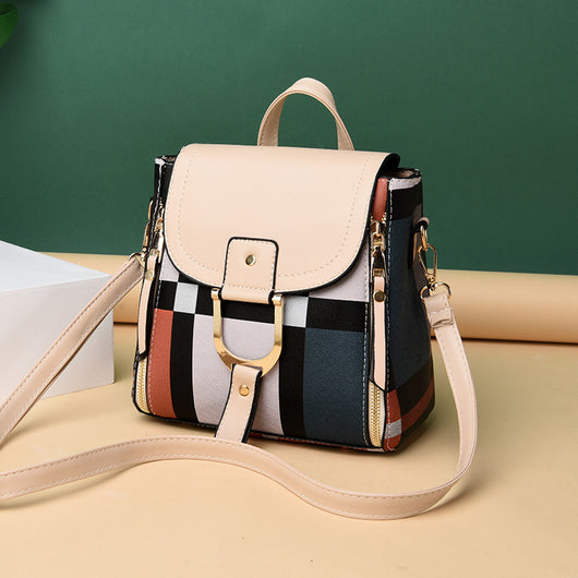 Mochila Cuadriculada para Mujer: Bolsa Escolar y de Viaje - Image 8