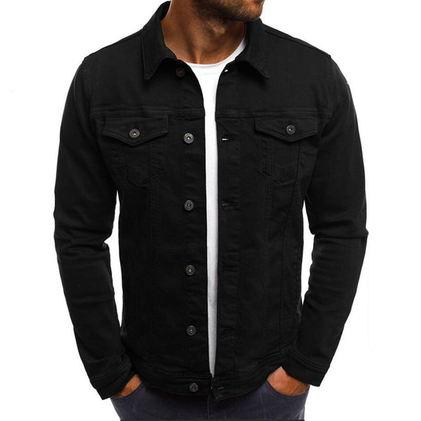 Chaqueta Casual de Mezclilla para Hombre con Botones