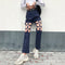 Overol Retro Hueco Cintura Alta Mujer - Pantalón Recto Holgado Estilo Europa