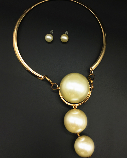 Collar Colgante de Perla Grande - Joyería Exagerada - Image 5